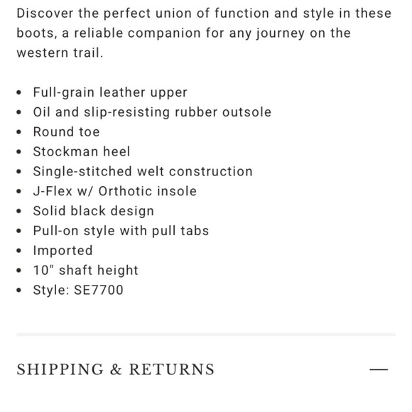 Justin Boots Women’s Round Toe Stampede 10” Shaft Black Leather Cowgirl Boots - Picture 8 of 17